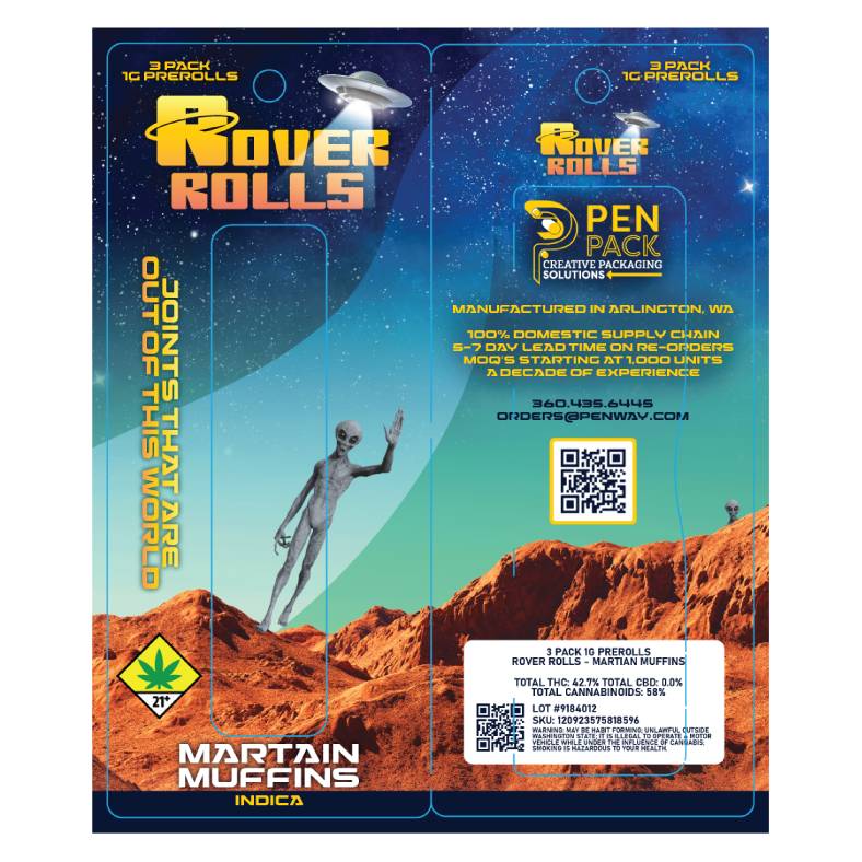3 Pack Preroll Hole Hang Perforated