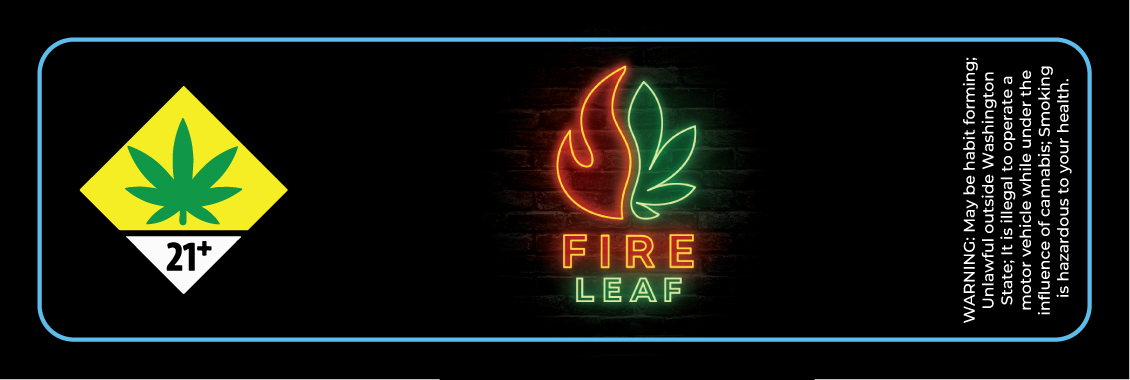 Fire Leaf Small Jar Label