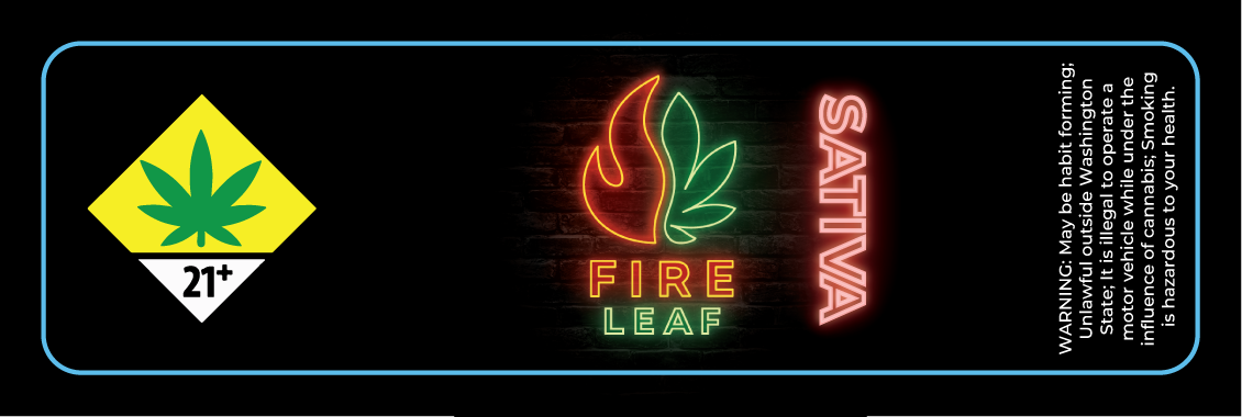 Fire Leaf Small Jar Label