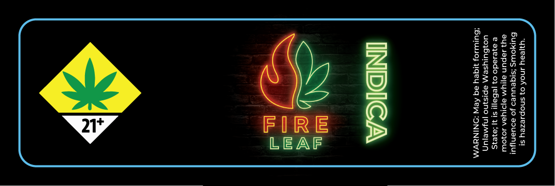 Fire Leaf Small Jar Label