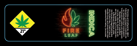 Fire Leaf Small Jar Label