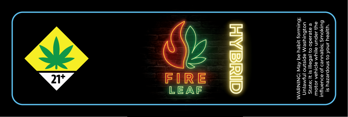 Fire Leaf Small Jar Label