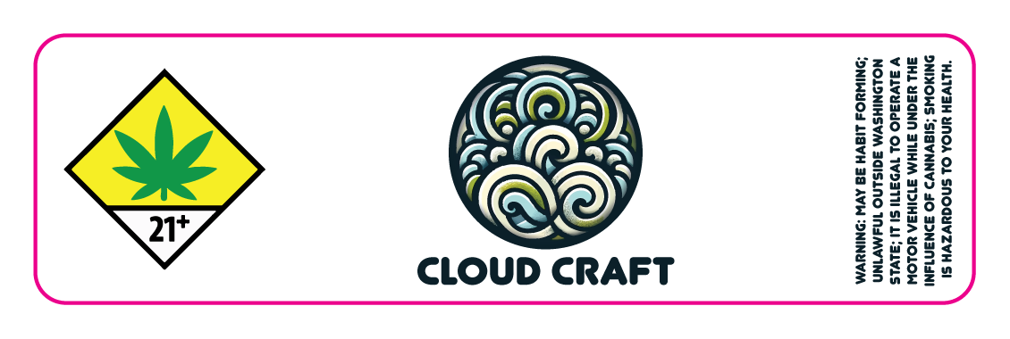 Cloud Craft Small Jar Label