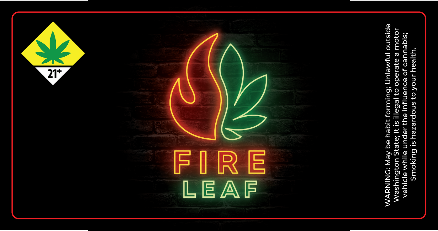 Fire Leaf Large Jar Label