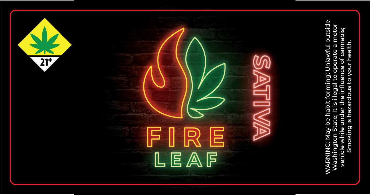 Fire Leaf Large Jar Label