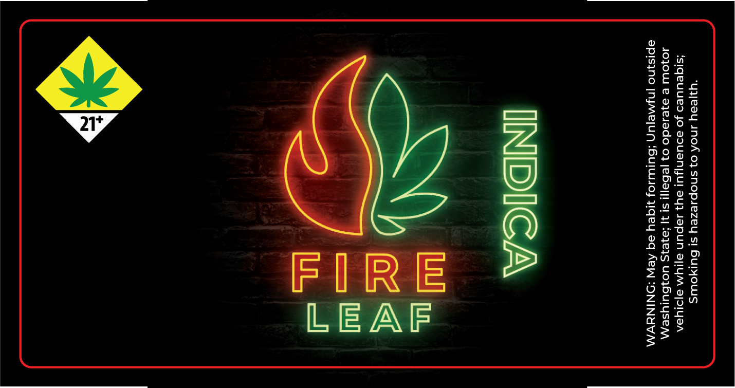 Fire Leaf Large Jar Label
