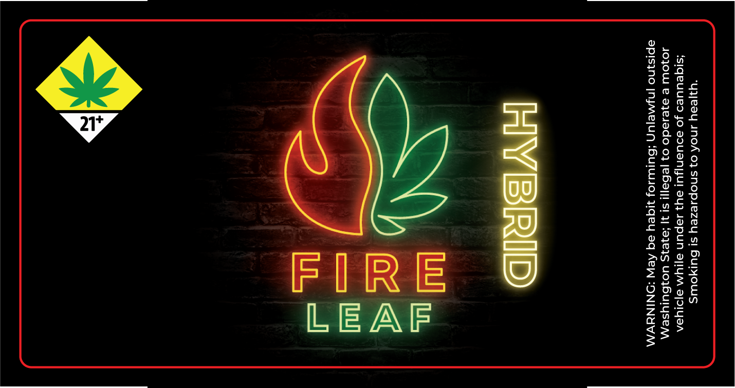 Fire Leaf Large Jar Label