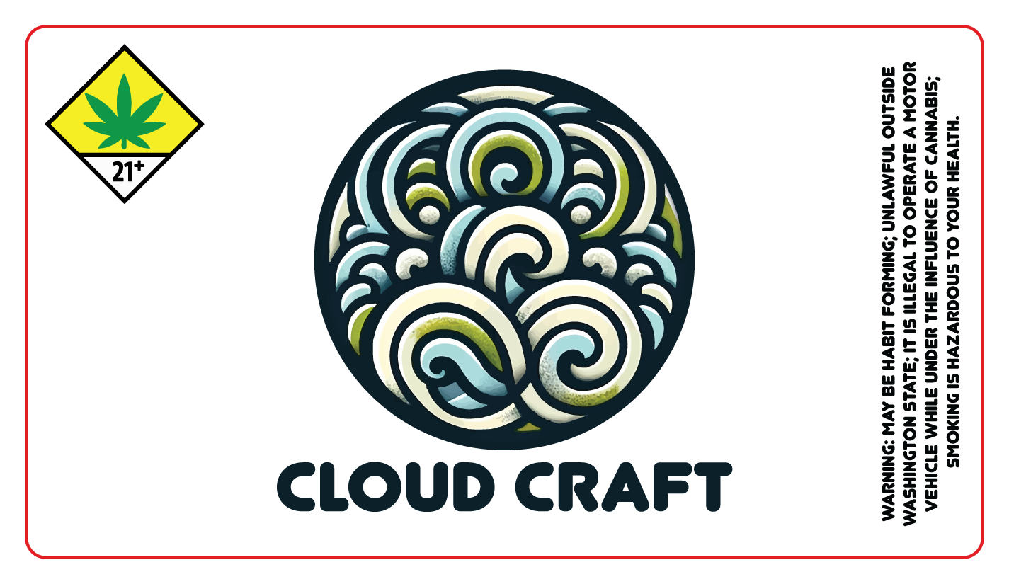 Cloud Craft Large Jar Label