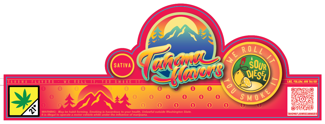 Tahoma Flavors Jar Seal Labels