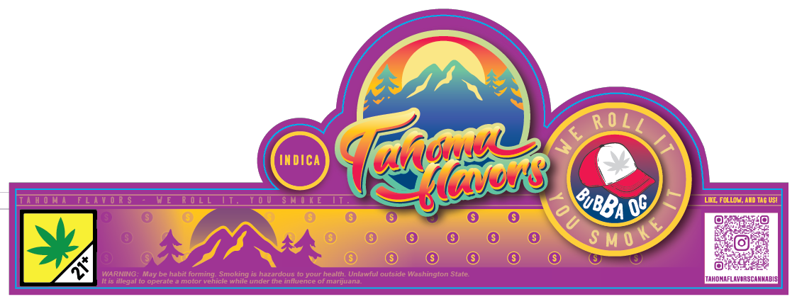 Tahoma Flavors Jar Seal Labels
