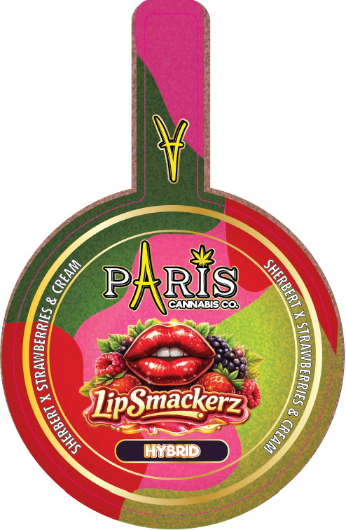 Paris Round Lid Label with Tab 28g