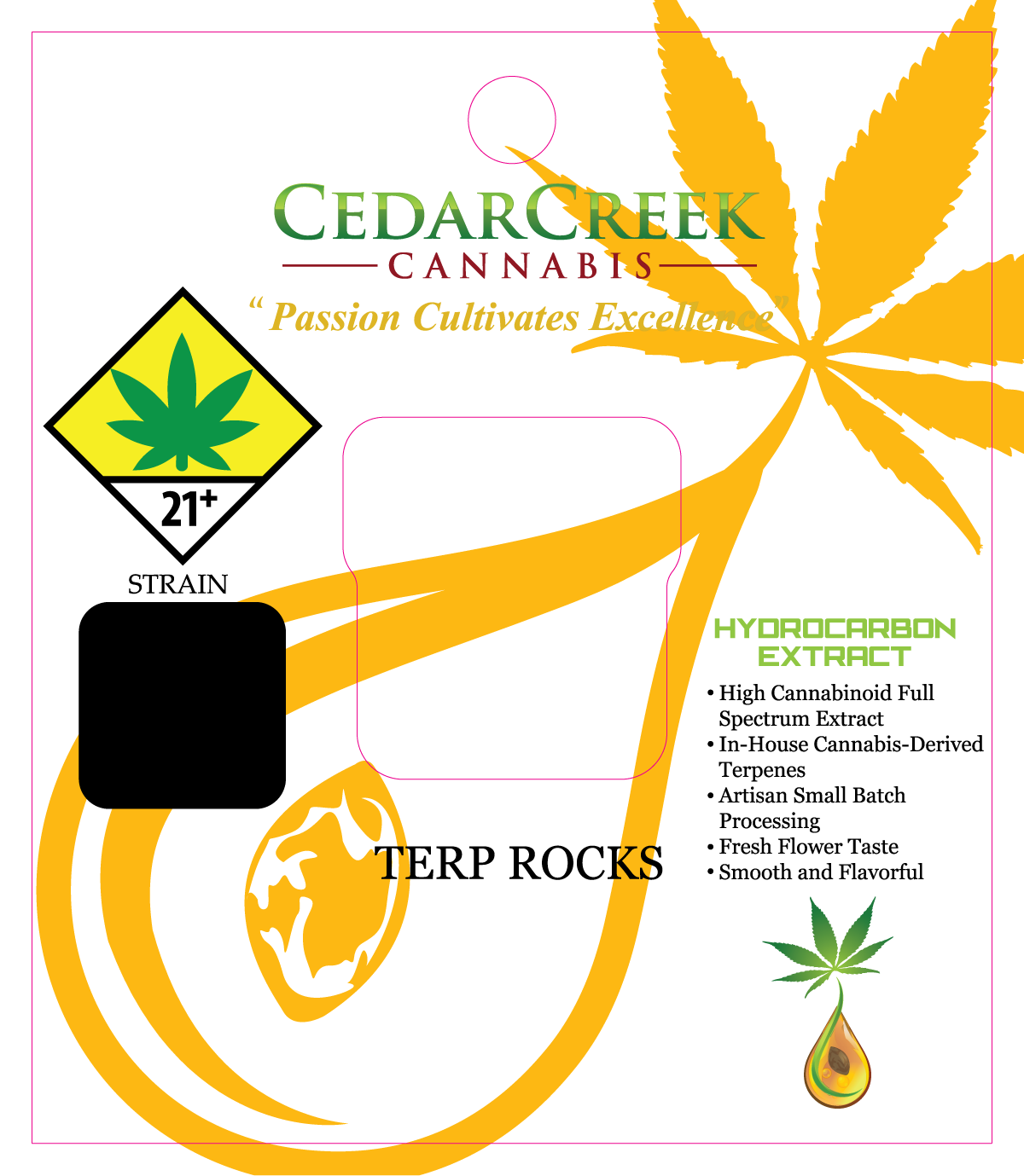 Cedar Creek Cannabis Hydocarbon Label