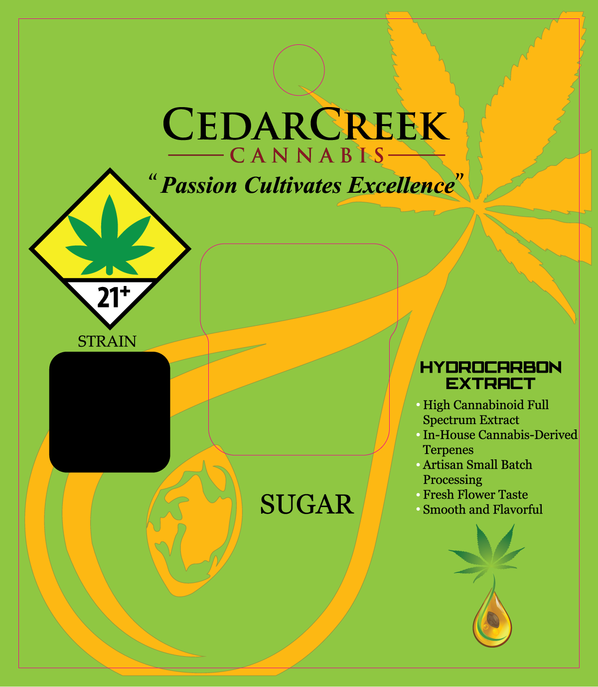 Cedar Creek Cannabis Hydocarbon Label