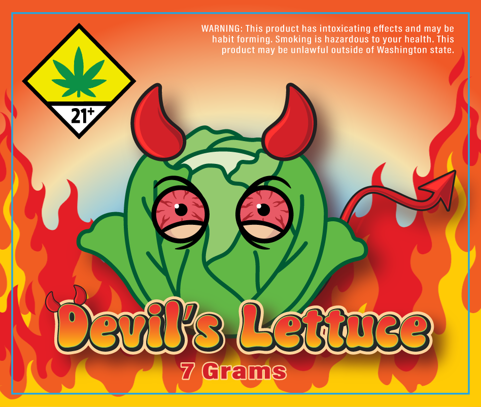 Devil's Lettuce 7G Jar Label