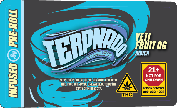 MN - Terpnado 0.8g Single Preroll Label
