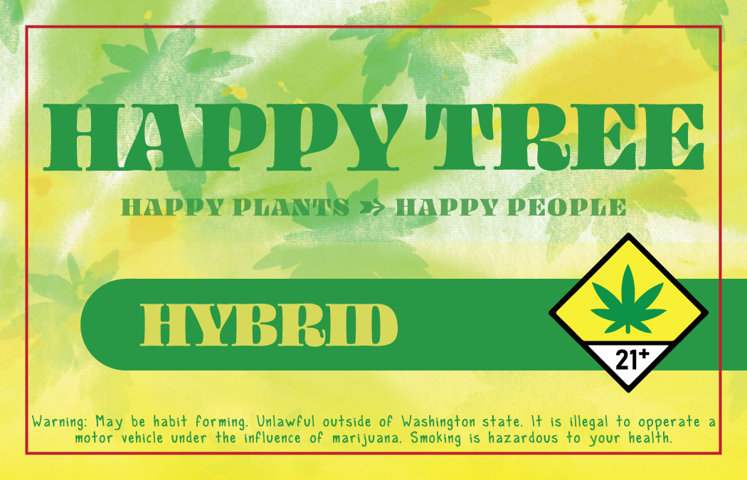 Happy Tree Eighth Bag Label 3.25x2