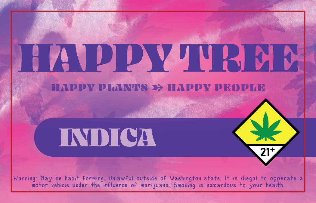 Happy Tree Eighth Bag Label 3.25x2