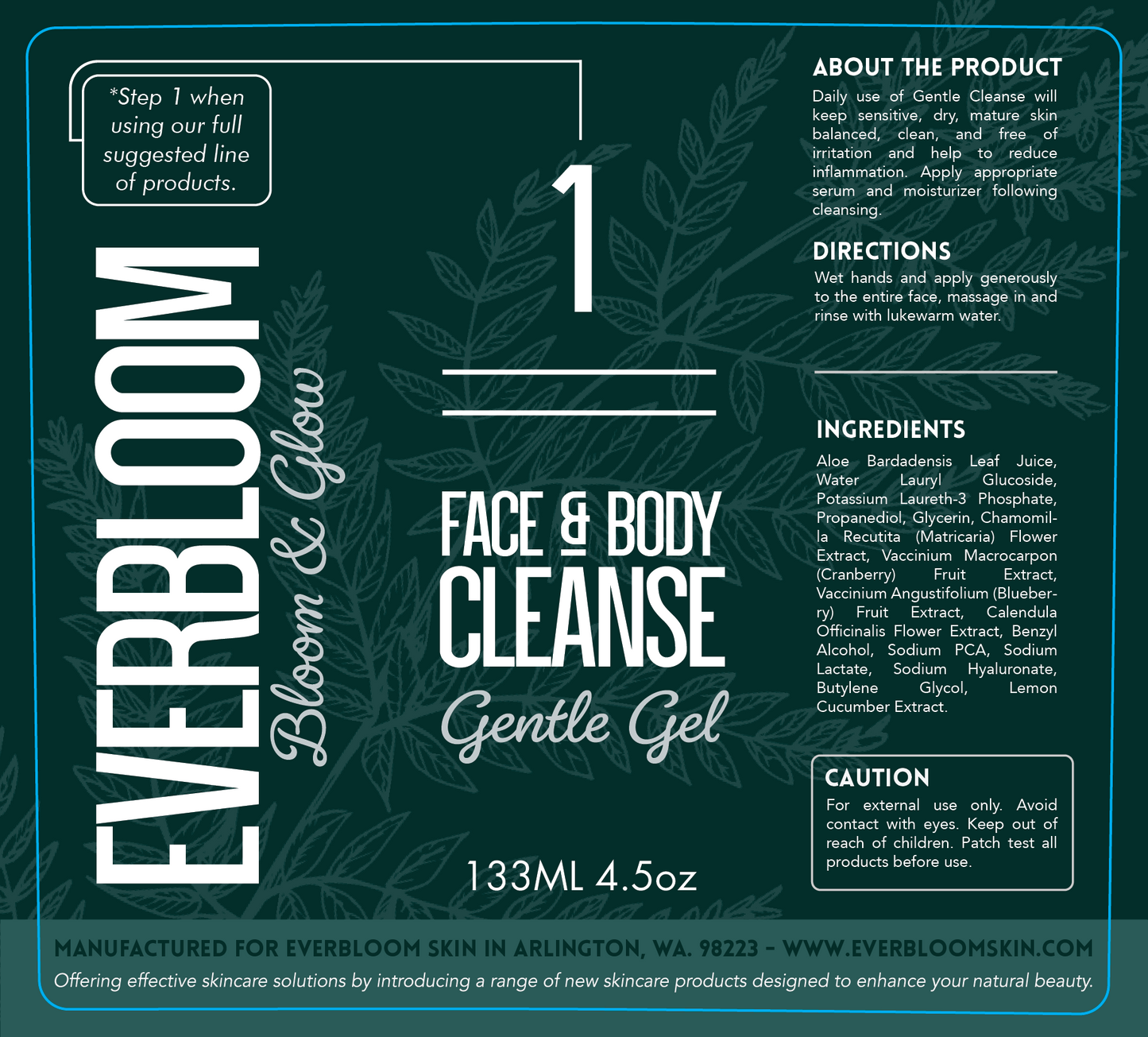 Everbloom 150ML 5.8x5.2in Label