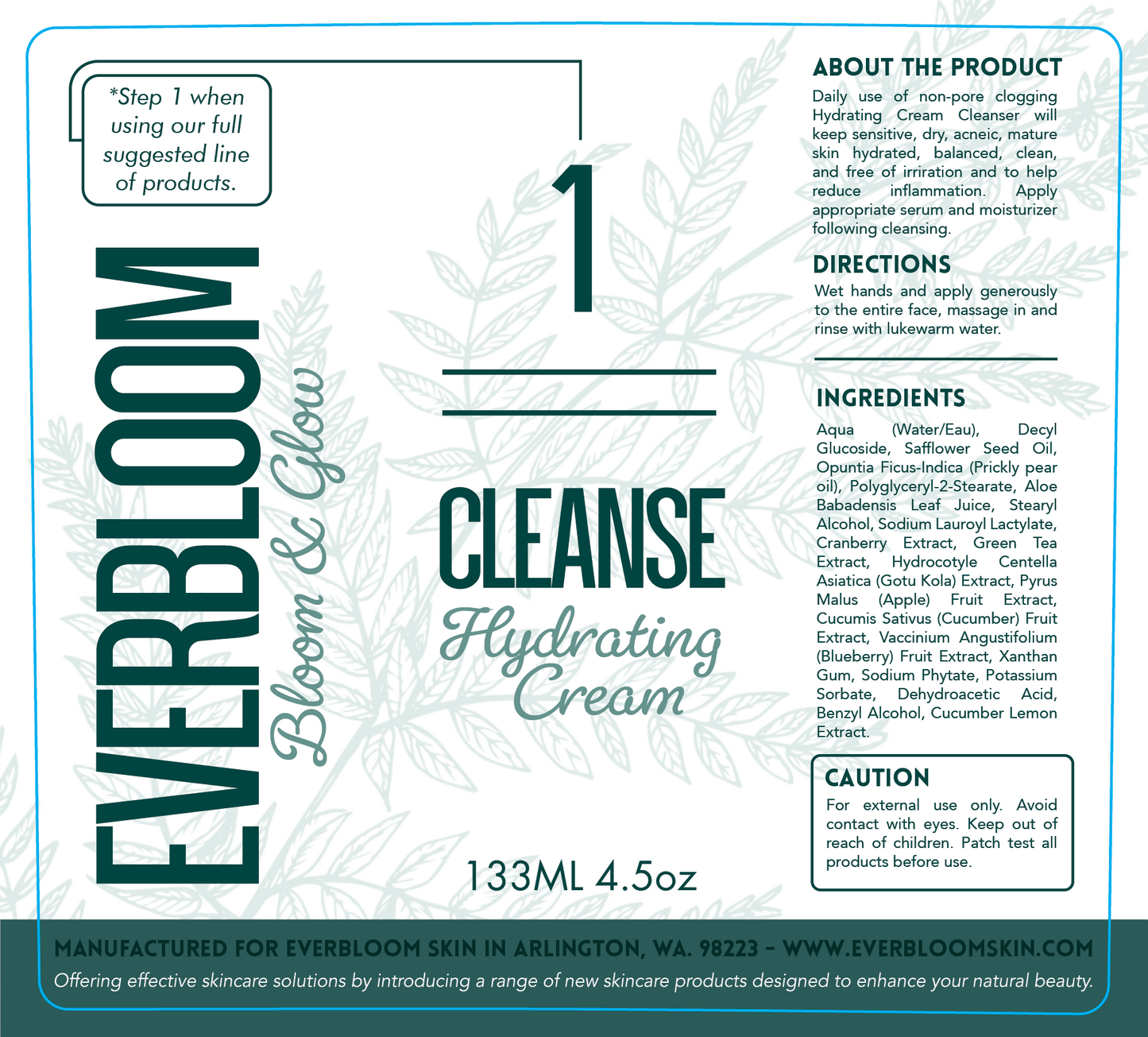 Everbloom 150ML 5.8x5.2in Label