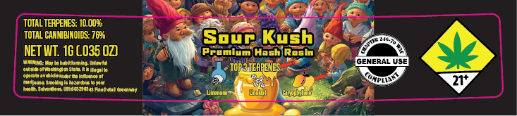 Fine Detail Greenway Rosin Jar Label