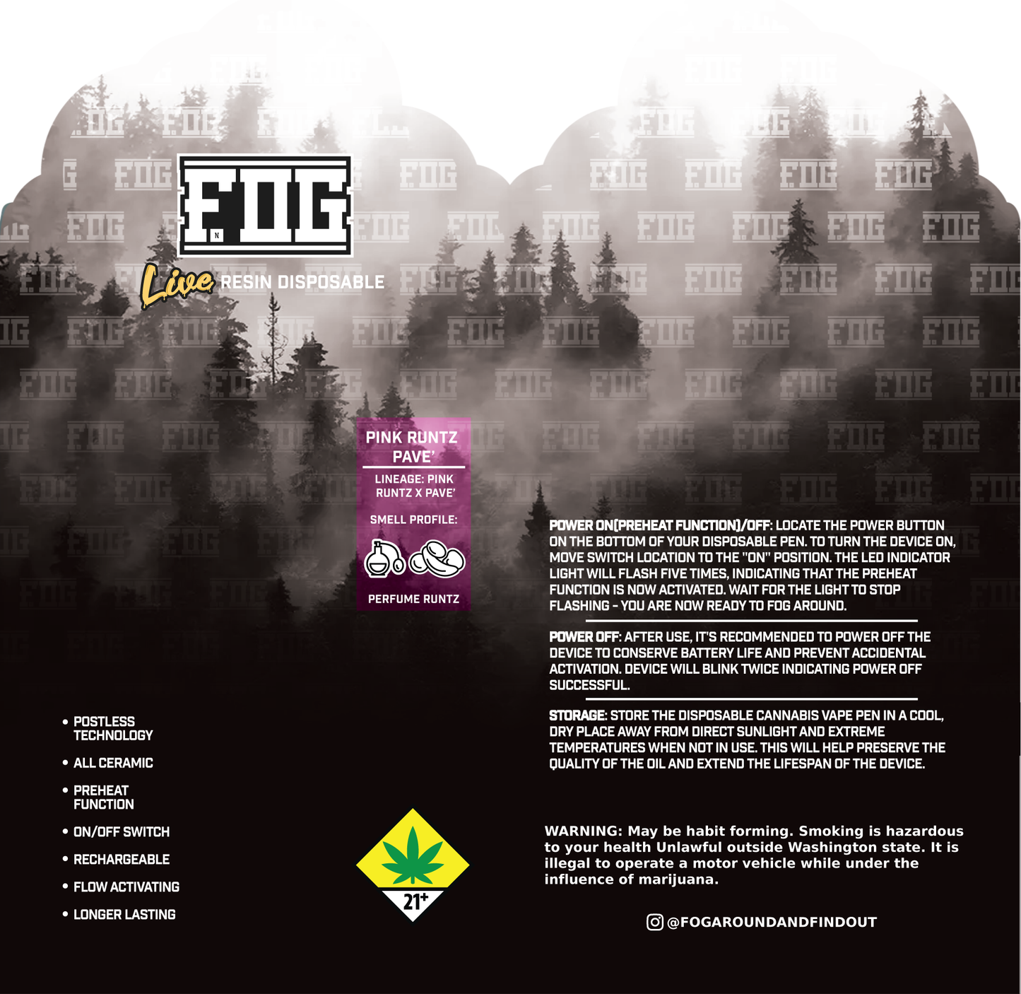 FOG Cannabis Live Resin Disposable