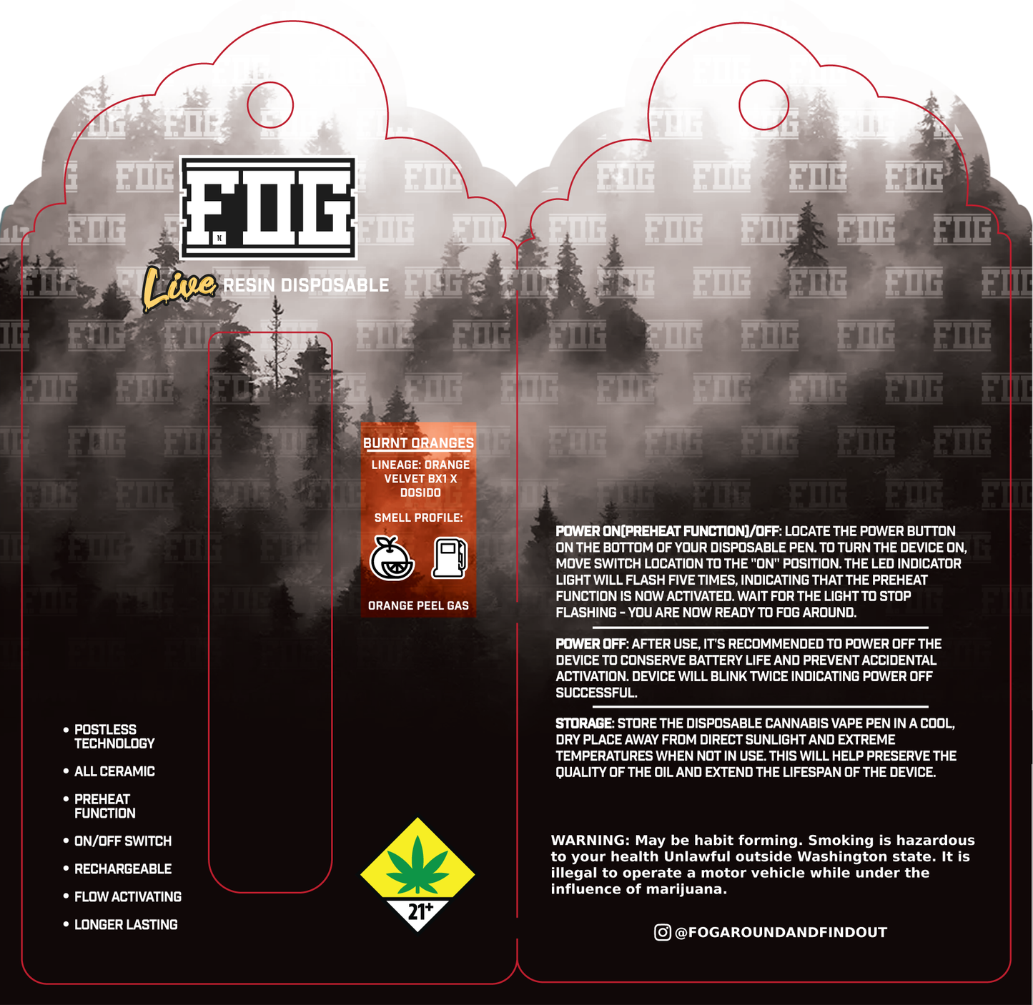 FOG Cannabis Live Resin Disposable