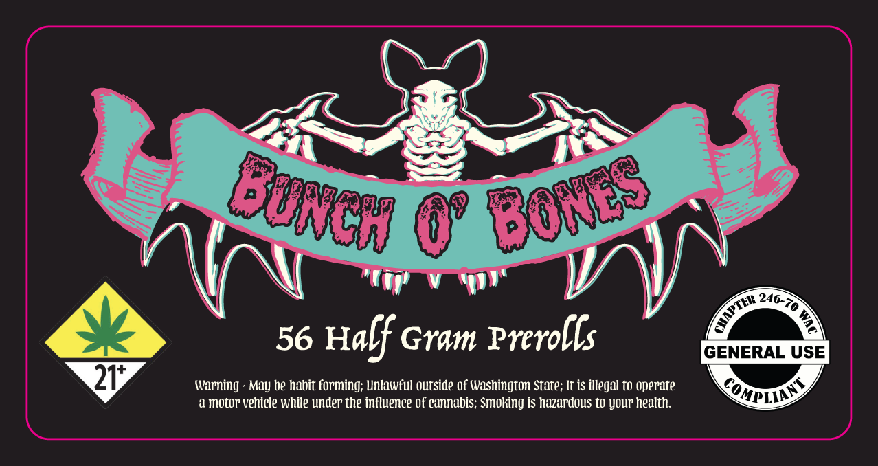 Bunch O' Bones Label 4x2