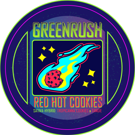 Green Rush Lid Label 28G