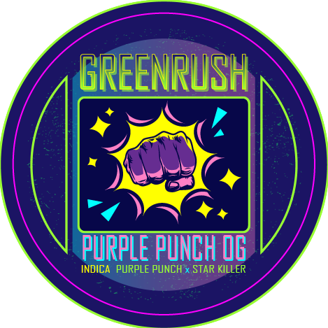 Green Rush Lid Label 28G