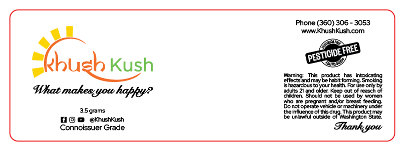 Khush Kush 3.5g Jar Labels
