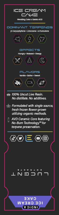 Lucent Live Resin 100% Uncut Vape Label