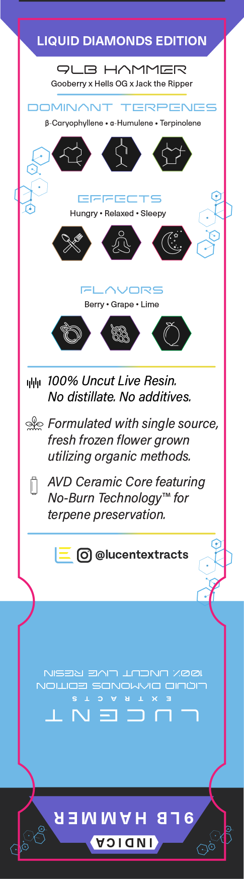 Lucent Live Resin Liquid Diamonds Vape Label