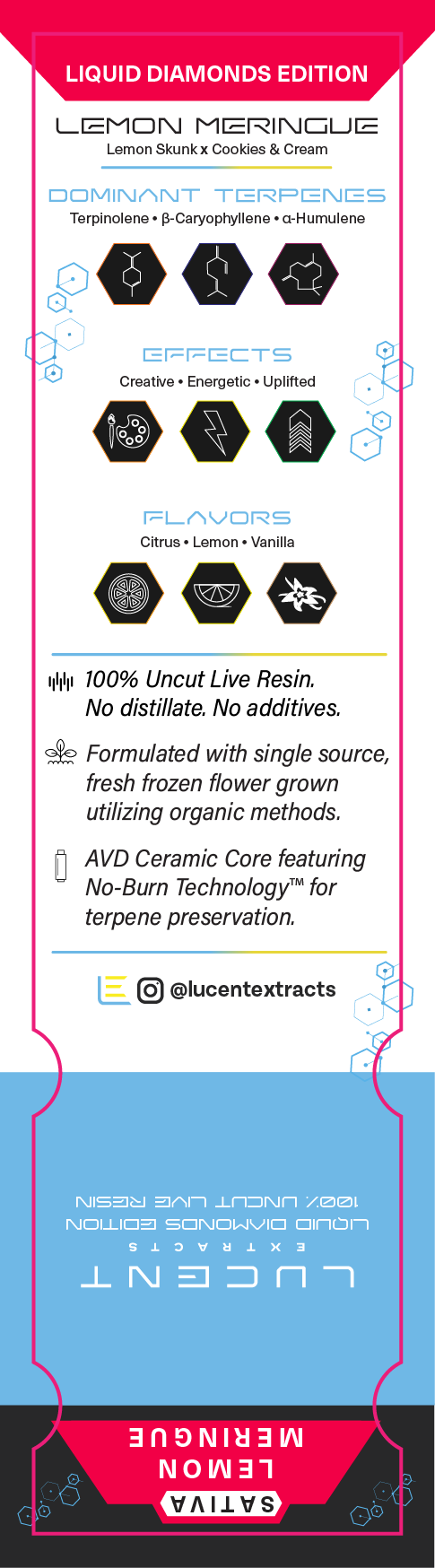 Lucent Live Resin Liquid Diamonds Vape Label