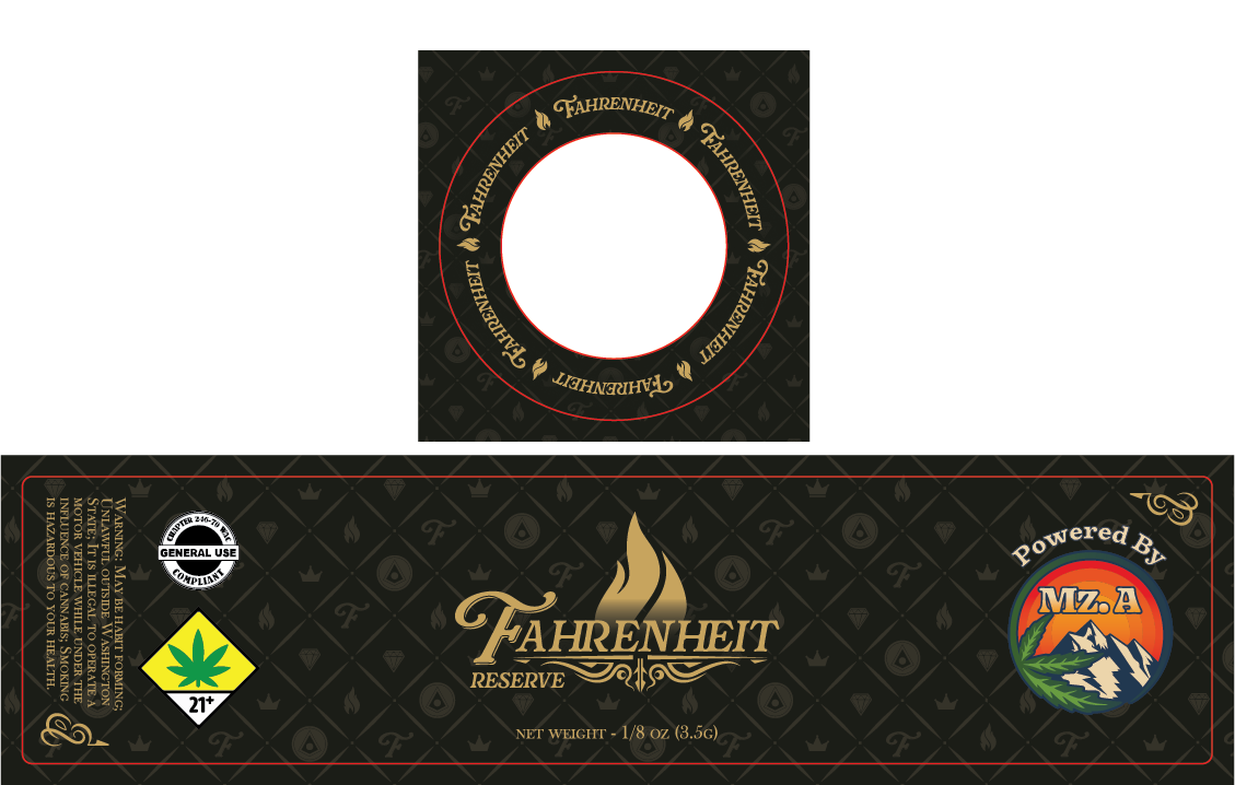 Fahrenheit Jar & Lid Label 3.5G