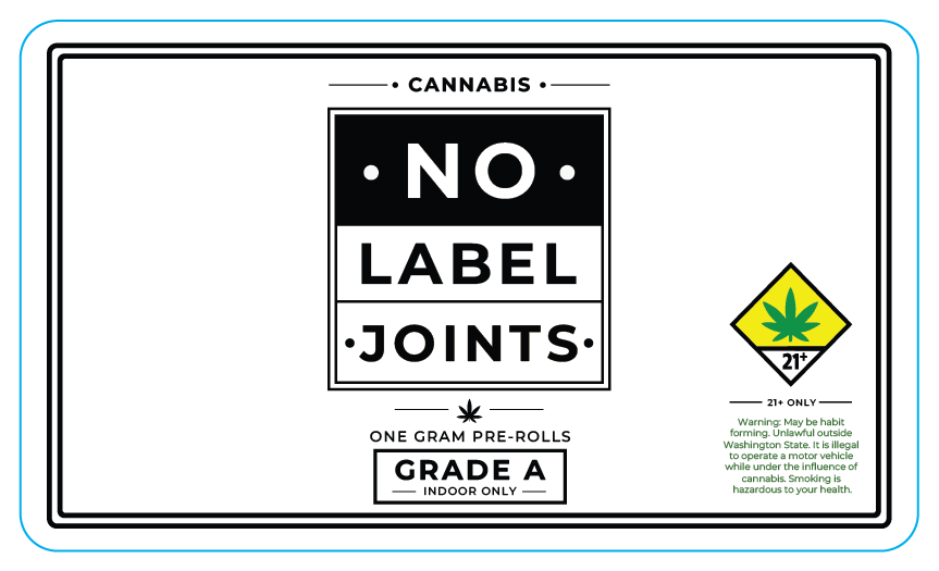 No Label 1g Joint Jar Label