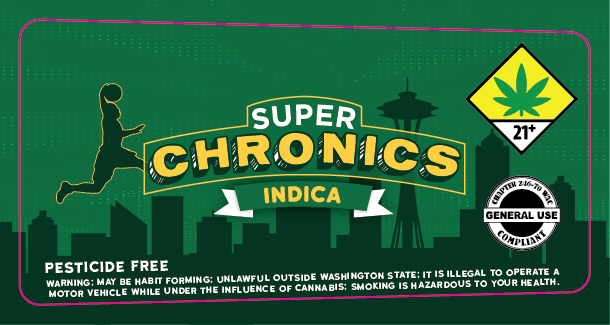 Super Chronics Preroll Label