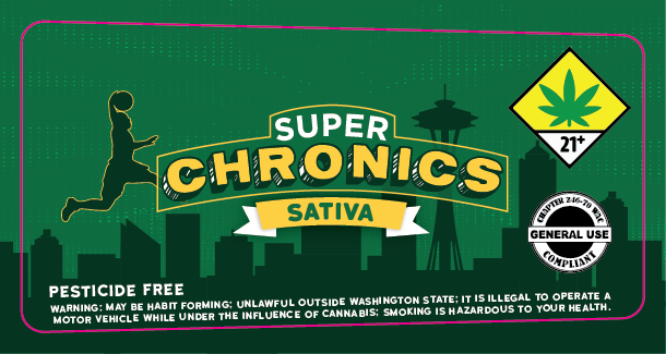 Super Chronics Preroll Label