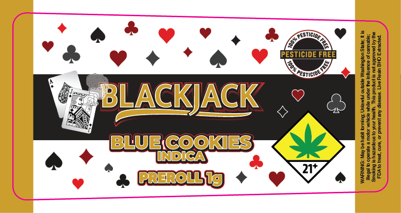 Black Jack Preroll Label 1g
