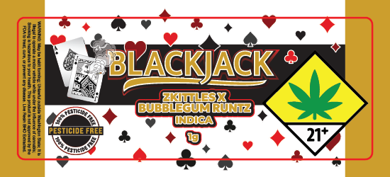 Black Jack Jar Label 1G