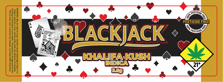 Black Jack Jar Label 3.5G