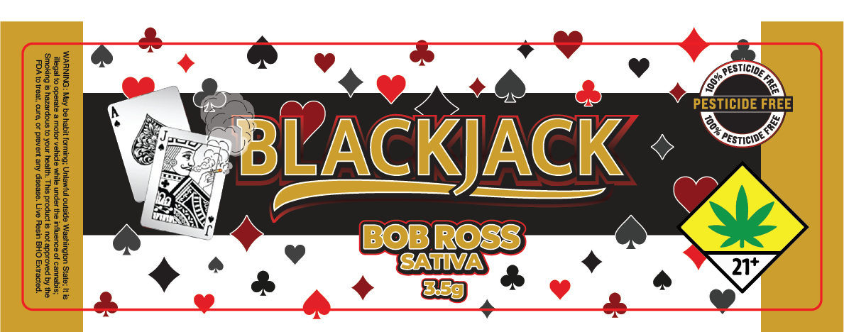 Black Jack Jar Label 3.5G