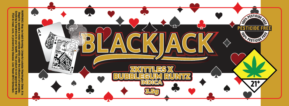 Black Jack Jar Label 3.5G