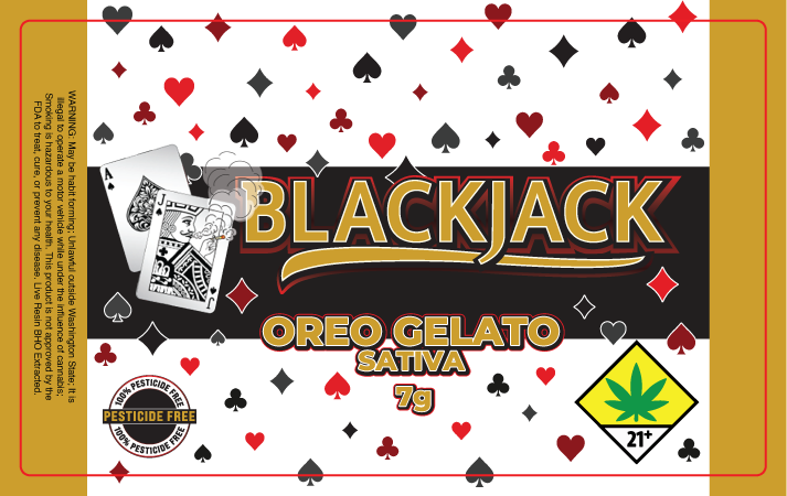 Black Jack Jar Label 7G