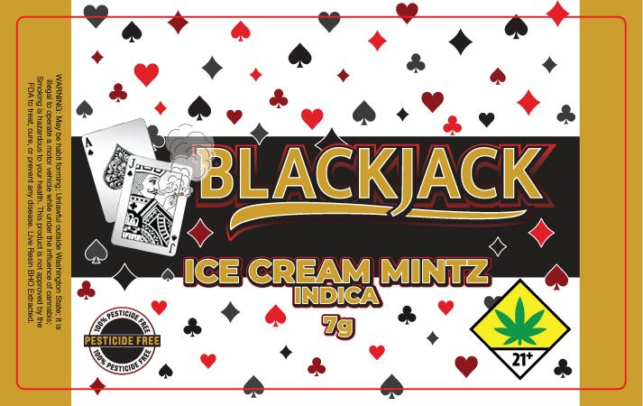Black Jack Jar Label 7G