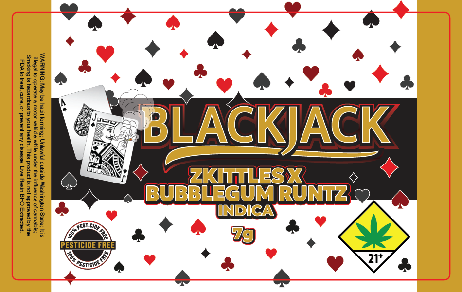 Black Jack Jar Label 7G