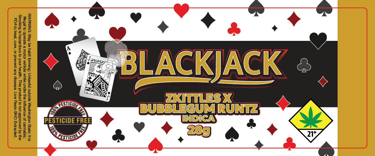 Black Jack Jar Label 28G