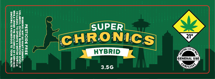 Super Chronics Jar Label 3.5g