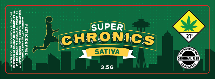 Super Chronics Jar Label 3.5g