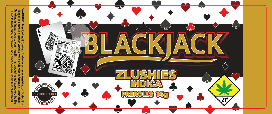 Black Jack Prerolls Label 14G