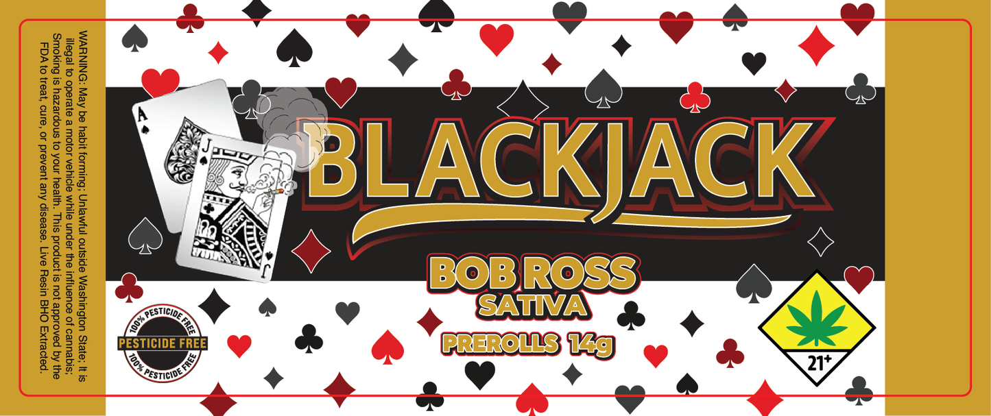 Black Jack Prerolls Label 14G